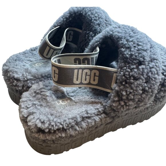 NEW UGG Australia Women's Size 10 Oh Fluffita Lighthouse Sheepskin Slippers - Picture 3 of 11